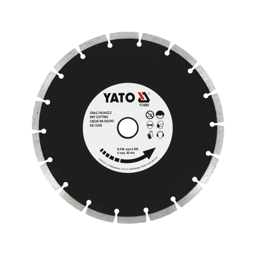 YATO Gyémánt vágókorong 230 x 2,7 x 8,0 x 22,2 mm szegmentált