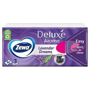 Zewa Deluxe papírzsebkendő 3 rétegű 90 db Lavender Dreams Zewa Deluxe papírzsebkendő 3 rétegű 90 db Lavender Dreams